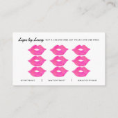 Lips-Visitekaartjes, zwarte en witte strepen Klantenkaartje (Achterkant)