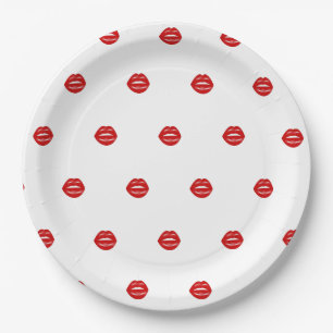 Lips vrijgezellenfeest papieren bordje