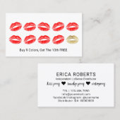 LipSense Distributor Red Lips Makeup Loyalty (Voorkant / Achterkant)
