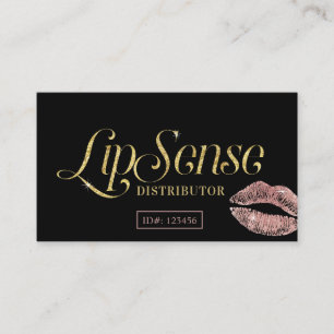 LipSense Distributor Roos Gold Lips Makeup Artist Visitekaartje