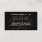 Lipsense Lipstick Distributor Moderne Gold Lips Visitekaartje (Achterkant)