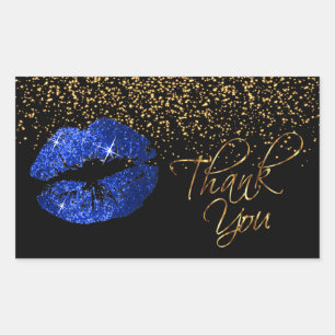 Lipsense SeneGence Bedankt - Blue Lips Rechthoekige Sticker