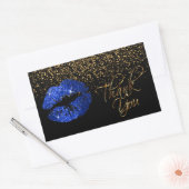 Lipsense SeneGence Bedankt - Blue Lips Rechthoekige Sticker (Envelop)