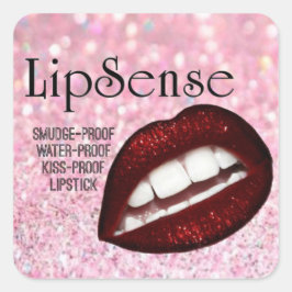 LipSense-Stickers Vierkante Sticker