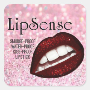LipSense-Stickers Vierkante Sticker