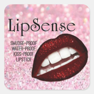 LipSense-Stickers Vierkante Sticker