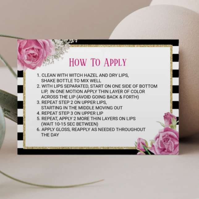 Lipsense Vintage Floral Moderne Stripe Comment app (Créateur téléchargé)