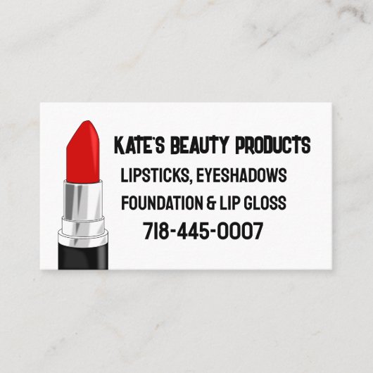 LIPSTICK AANGEPASTE VISITEKAARTJES (Voorkant)