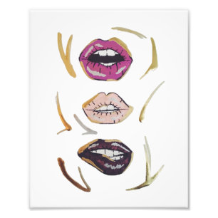Lipstick afdrukken foto afdruk