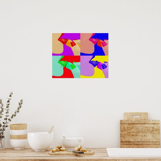 Lipstick - affiche pop art (Cuisine)