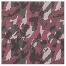 Lipstick and Dark Mauve camo abstract Stof