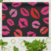Lipstick Baisers Serviette de cuisine (Plié)