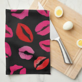 Lipstick Baisers Serviette de cuisine (Quart Plié)
