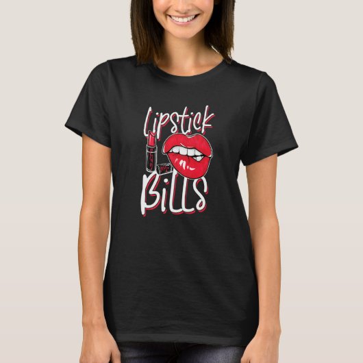 Lipstick betaalt mijn bloed voor vrouwen met lippe t-shirt (Voorkant)
