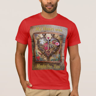 Lipstick Bloemen Hart Steampunk Serie T-shirt