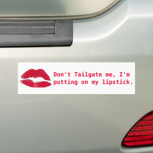 Lipstick Bumpersticker (Op auto)