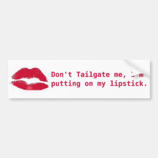 Lipstick Bumpersticker (Voorkant)