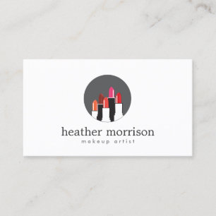 Lipstick Collage Logo voor make-up artiesten, beau Visitekaartje