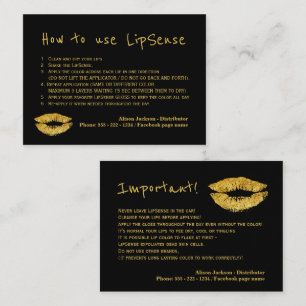 Lipstick distributeur glam applicatie instructies visitekaartje