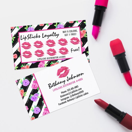 Lipstick Distributor Glam Roos Kiss Loyalty Stamp