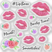 Lipstick Distributor Kiss Planner Stickerblad Sticker (Voorkant)