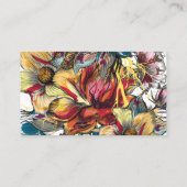 Lipstick Distributor Modern Floral Kiss Plain Teru Visitekaartje (Achterkant)