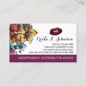 Lipstick Distributor Modern Floral Kiss Plain Teru Visitekaartje (Voorkant)