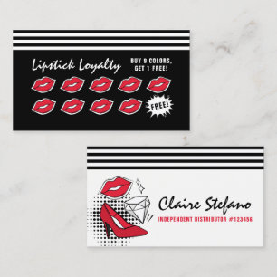Lipstick Distributor Modern Glamor Loyalty Stamp