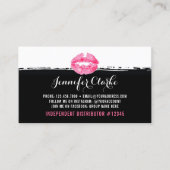 Lipstick Distributor Roze Lips Kiss Plain Terug Visitekaartje (Voorkant)
