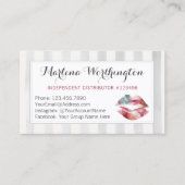 Lipstick Distributor Waterverf Kiss Plain Back Visitekaartje (Voorkant)