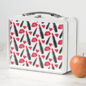 Lipstick en lips poka dot patroon (In situ)