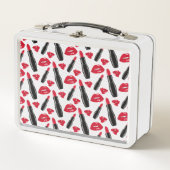 Lipstick en lips poka dot patroon (Voorkant)