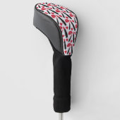 Lipstick en lips poka dot patroon golfheadcover (Schuin)