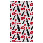 Lipstick en lips poka dot patroon klein cadeauzakje (Achterkant)