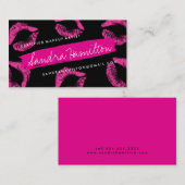 Lipstick Hot Pink Makeup Artiest Visitekaartjes (Voorkant / Achterkant)