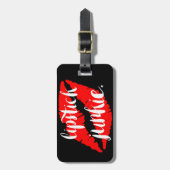Lipstick Junkie Bagagelabel (Voorkant verticaal)