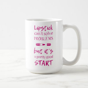 Lipstick kan problemen niet oplossen koffiemok