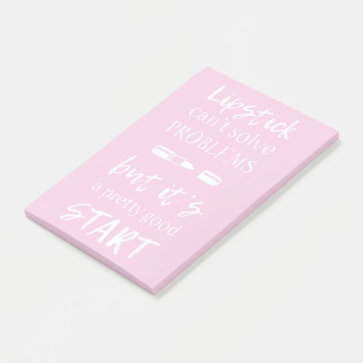 Lipstick kan problemen niet oplossen post-it® notes (Schuin)