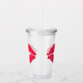 Lipstick Kiss Acryl Drinkbeker (Rechts)
