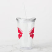 Lipstick Kiss Acryl Drinkbeker (Links)