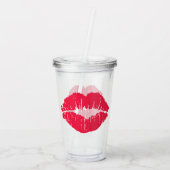 Lipstick Kiss Acryl Drinkbeker (Achterkant)