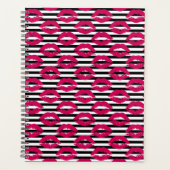 Lipstick Kiss B&W Motif rayé (Devant)