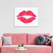 Lipstick Kiss Canvas Afdruk (Insitu (Woonkamer))