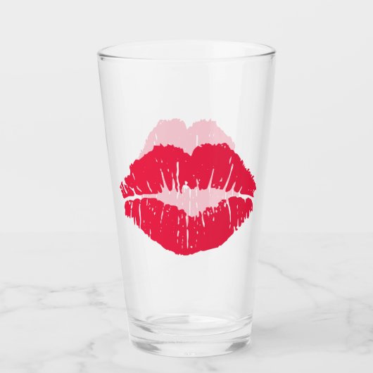 Lipstick Kiss Glas (Voorkant)