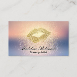 Lipstick Kiss   Glitter Blend Background Visitekaartje