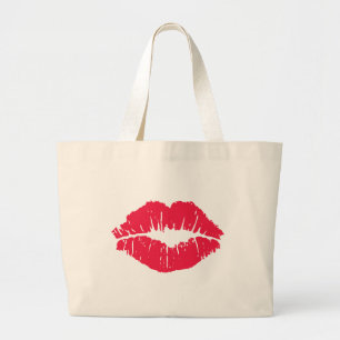 Lipstick Kiss Grote Tote Bag