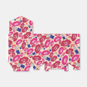 Lipstick Kiss Pattern Bedankdoosjes (Uitgevouwen)