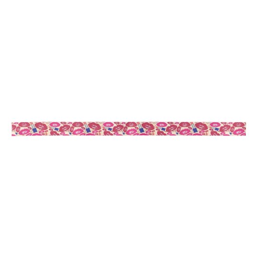Lipstick Kiss Pattern Lint (Voorkant)