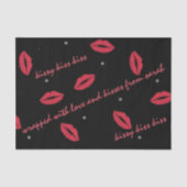 Lipstick Kiss Pattern Valentijnsdag Tissue Paper Tissuepapier (Voorkant)