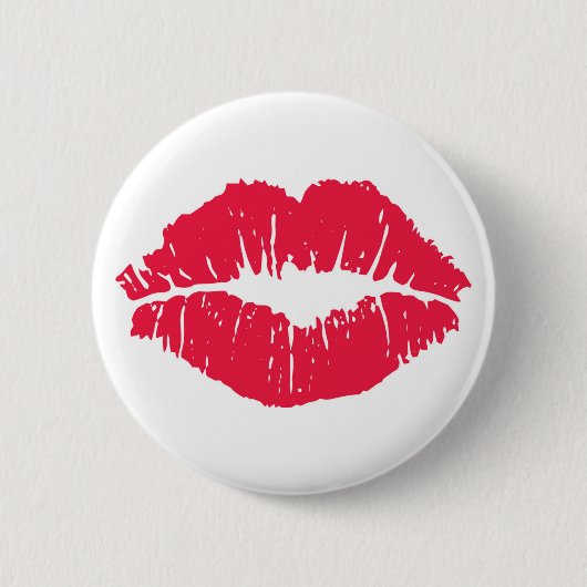 Lipstick Kiss Ronde Button 5,7 Cm (Voorkant)